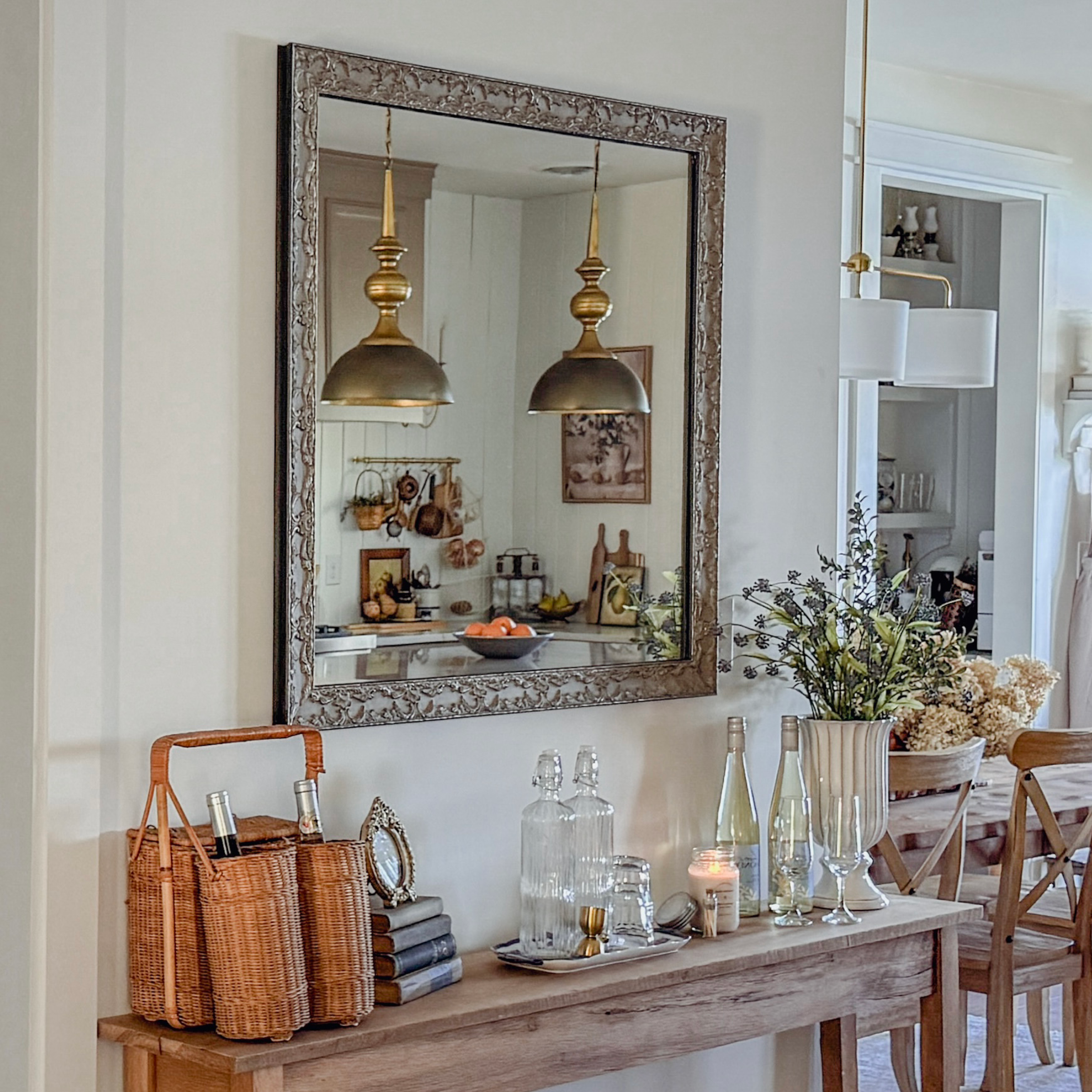 Thick ornate classic framed mirror 622BLK Precision Frameworks