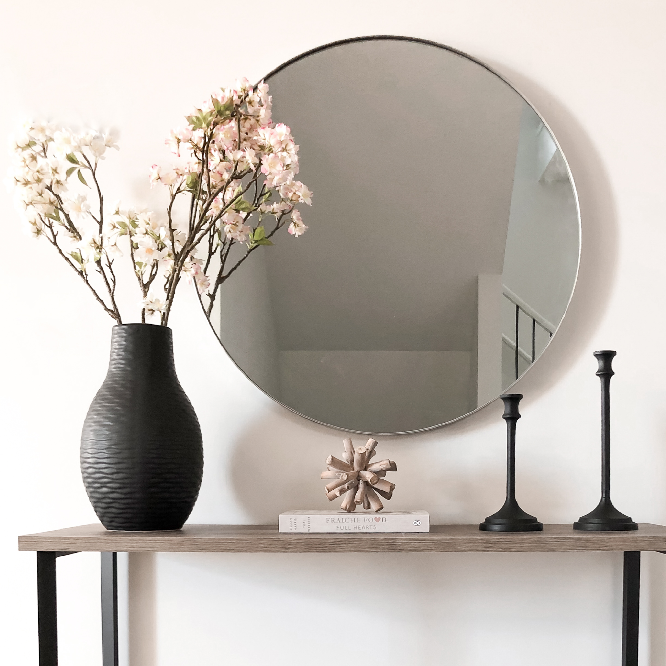 Thin metal circle mirror nickel silver color FC-30BN Precision Frameworks